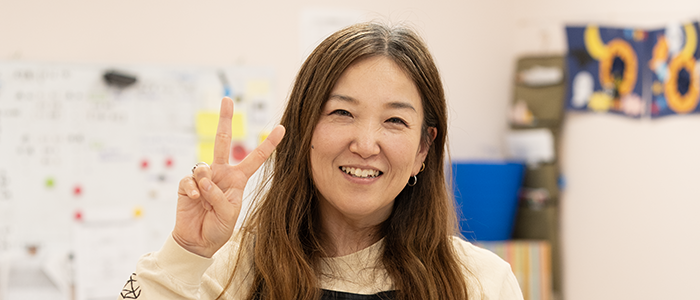 相談支援専門員の方が笑顔の写真