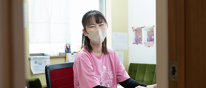 看護師の方が笑顔の写真